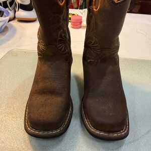 Masterson Boot Company boys brown western boots size toddler 8.5